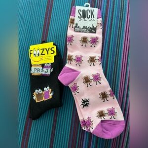 Women’s Peanut Butter & Jelly Crew Socks NWT
